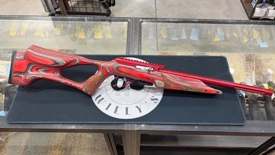 Tactical Solutions X-Ring .22LR Rifle – Custom Red Laminate Thumbhole Stock – Lightweight Threaded Barrel - Image 1 of 8