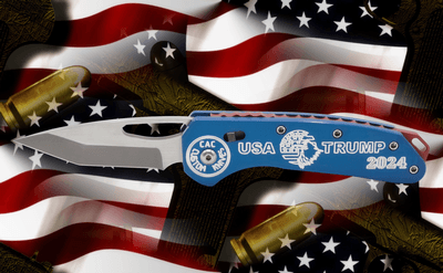 Trump 2024 Folding Knife by CAC Customs in North Carolina