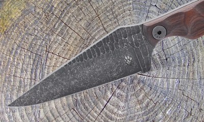 Stroup Knives Bravo 5 Fixed Blade Knife 1095 HC Steel Rosewood Handle - Image 4 of 6