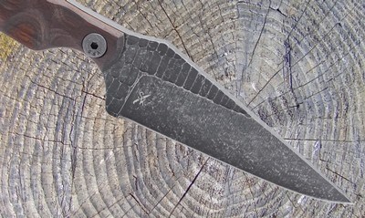 Stroup Knives Bravo 5 Fixed Blade Knife 1095 HC Steel Rosewood Handle - Image 3 of 6