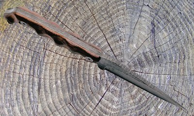 Stroup Knives Bravo 5 Fixed Blade Knife 1095 HC Steel Rosewood Handle - Image 5 of 6