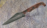 Stroup Knives TU2 Fixed Blade Knife 1095 HC Steel Rosewood Handle - Image 1 of 6
