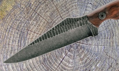 Stroup Knives TU2 Fixed Blade Knife 1095 HC Steel Rosewood Handle - Image 2 of 6