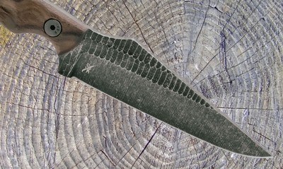 Stroup Knives TU2 Fixed Blade Knife 1095 HC Steel Rosewood Handle - Image 4 of 6