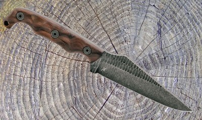 Stroup Knives TU2 Fixed Blade Knife 1095 HC Steel Rosewood Handle - Image 3 of 6