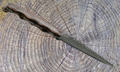 Stroup Knives TU2 Fixed Blade Knife 1095 HC Steel Rosewood Handle - Image 5 of 6