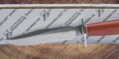 Blackjack Classic Model 7 Fixed Knife- 7" A2 Tool Steel Blade Red Micarta Handle - Image 5 of 6