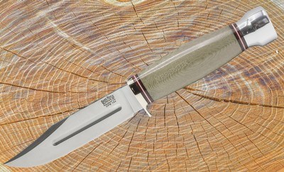 Bark River Gladstone Hunter Green Micarta- 4.25" Clip Point Blade- W/Sheath-New - Image 3 of 5
