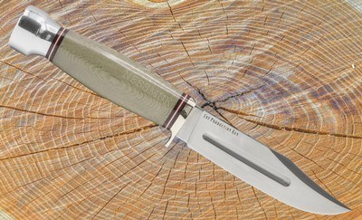 Bark River Gladstone Hunter Green Micarta- 4.25" Clip Point Blade- W/Sheath-New - Image 1 of 5