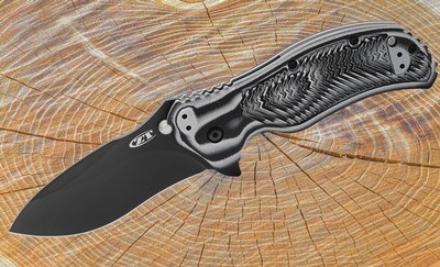 ZT Zero Tolerance 0350BG Black Grey Ken Onion Flipper Knife Knife-S30V Steel-USA - Image 1 of 7