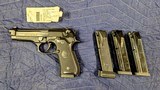 Beretta 92FS 9mm Pistol with 4 Mags (1 Extended), The Legendary Sidearm, Made in Italy - 2 of 9