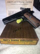 Colt 1911 Combat Commander .45 All Steel -1972 - 1 of 14
