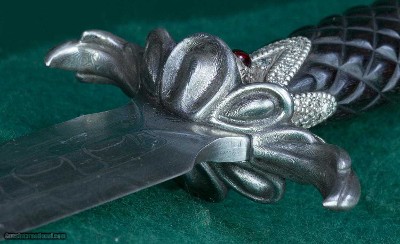 AmerRuss --- J. D. Smith & Joseph Shnayder --- Damascus Serpent Dagger in Jeweled Silver Sheath - Image 10 of 12
