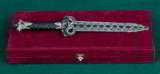 AmerRuss --- J. D. Smith & Joseph Shnayder --- Damascus Serpent Dagger in Jeweled Silver Sheath - 12 of 12