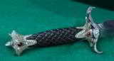 AmerRuss --- J. D. Smith & Joseph Shnayder --- Damascus Serpent Dagger in Jeweled Silver Sheath - 2 of 12