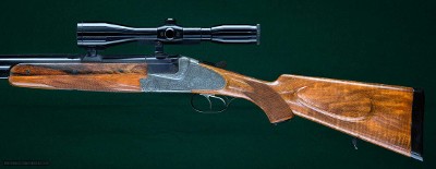 Merkel --- Grade 203-E Sidelock Ejector Two-Barrel Combination Set --- 16ga/16ga & 16ga/5.6x57R