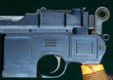Mauser --- 1896 Broomhandle --- Early Shallow-Milled Panel, Large Ring Hammer --- 7.63 Mauser - 6 of 10