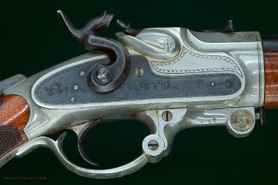 C B Holden, Worcester, Mass. --- Hammer Falling Block Sidelock Single Shot Long Range Creedmoor Rifle --- .36 Calibre