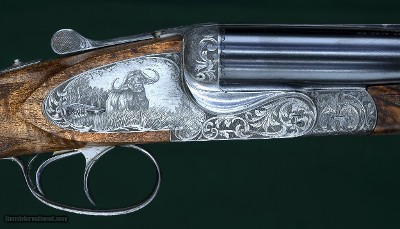 Beretta --- Model 455-EELL Pinless, Hand-Detachable, Sidelock Ejector, Double Rifle --- .470 Nitro Express