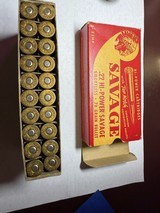 22 Savage High Power Ammo Full Box