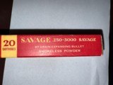 Savage 250-3000 Soft Point Ammo Full Box - Excellent - 10 of 10