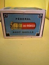 Fedeeral Hi Power 20 GA 1 Oz 6 Shot Vintage Box of 25 Rounds - 4 of 7