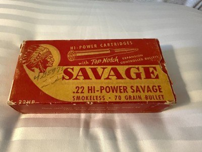 Savage ,22 High Power 70 Grain Bullets
