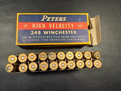 Peters, High Velocity , 348 Winchester, 200 Grain Inner belted Soft Point Bullets