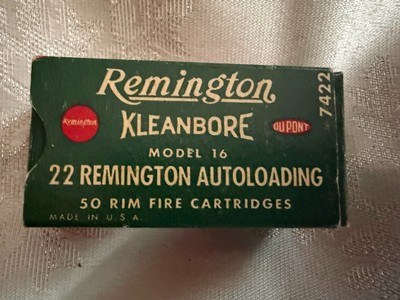Remington, Kleanbore, 22 Remington Autoloading Rim Fire Cartridges