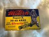 Western Vintage Super X 30-40 Krag Silvertip 220 Grain