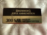 Browning Center Fire Rifle Ammunition 300 SAV 168 Grain soft Point Spitzeer - 5 of 6