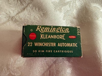 Remington Kleanbore 22 Winchester Automatic Rim Fire Cartridges