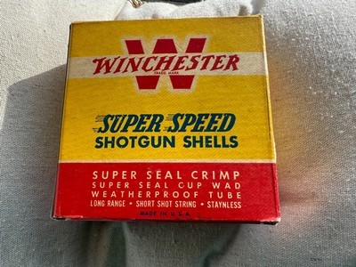 Vintage Winchester Super Speed 12 GA 6 Shot Full Box