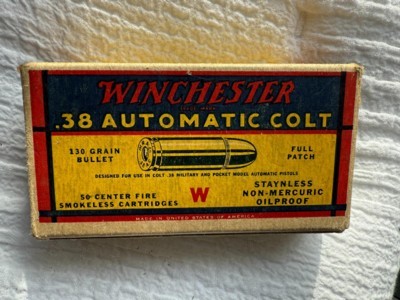 1940's Winchester 38 Auto Colt Full Box