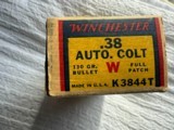 1940's Winchester 38 Auto Colt Full Box - 4 of 6