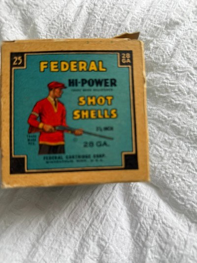 Vintage Federal High Power Shot Shells 28 gauge