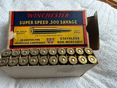 Winchester Super Speed 300 Savage Cartridges - Image 1 of 4