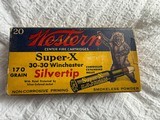 Western Super X 30-30 Winchester Silvertip 170 Grain Bullets - 1 of 6