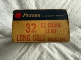 Peters Vintage 32Long Colt Center Fire Cartridges 62 Grain Lead - 6 of 6