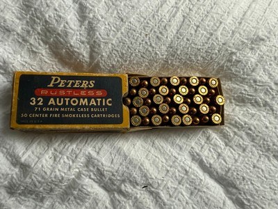 Peters Rustless 32 Automatic 71 Grain Metal Case Bullets - Image 1 of 7