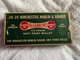 Winchester Marlin and Savage30-30 Kleanbore 170 Grain Soft Point Bullets - 1 of 12