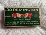 .30 Remington Kleanbore Dog Bone Box 170 Grain Soft Point Bullets - 1 of 6