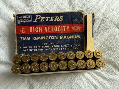 Vintage Peters High Velocity 7MM Remington Magnum Bullets - Image 1 of 8