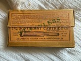7 M/M Winchester Staynless Soft Point Cartridges Vintage two piece box - 1 of 4