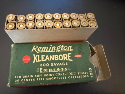 Remington Kleanbore 300 Savage Express Vintage Cartridges