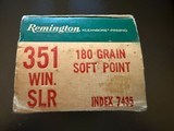 Remington 351 Winchester self loading 180 Grain Soft Point - 5 of 7