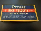 Peters High Velocity 25 Remington Soft Point Bullets - Image 1 of 7