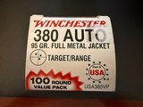 Winchester 380 Auto 95 GR Full Metal Jacket - Image 6 of 7