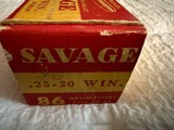 Savage Indian Head 25-20 Win 86 Grain Bullets Vintage Collectable - Image 5 of 6