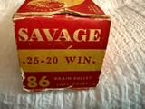 Savage Indian Head 25-20 Win 86 Grain Bullets Vintage Collectable - Image 4 of 6